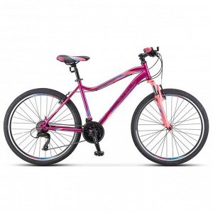 Велосипед 26" Stels Miss-5000 V, K010, цвет фиолетовый/розовый, размер 18"