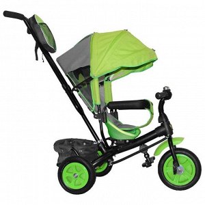 Велосипед трехколесный Лучик Vivat 1, надувные колеса 10"/8", цвет салатовый