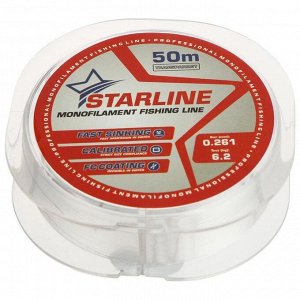 Монофильная леска STARLINE 50 м (transparent) d=0,261 мм