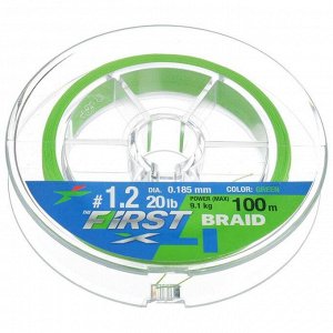 Леска плетёная Intech First Braid PE X4 0,185 мм, 100 м