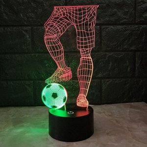 10708 LED лампа 3D "Футболист с мячом"