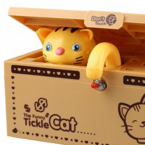 10713 Копилка кот в большой коробке "Tickle Cat".