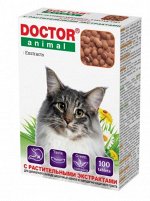 Мультивитаминное лакомство DOCTOR Animal с растительными экстрактами для кошек 100 табл