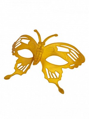 Маска маскарадная Золотая бабочка 16,5х8х7 пластик
