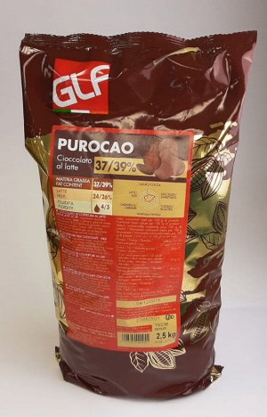 Шоколад GLF 36% молочный Purocao Latte Dischi