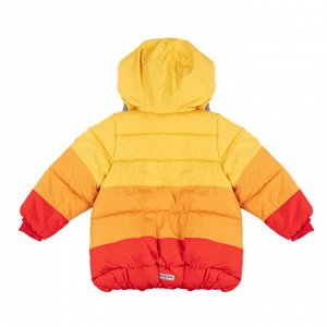 Куртка Состав: Верх- 100% полиэстер, Подкладка- 80% хлопок, 20% полиэстер, Утеплитель- 100% полиэстер, 260 г
 Цвет: жёлтый, оранжевый, красный
 Год: 2021
Как важно выбрать детскую куртку правильно! Эт