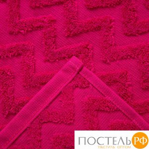 Полотенце махровое LoveLife "Zig-Zag" 50*90 см, цв. ярко-розовый,100% хл, 360 гр/м2 5032630