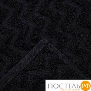 Полотенце махровое LoveLife "Zig-Zag" 30*60 см, цв. черный,100% хл, 360 гр/м2 5032615