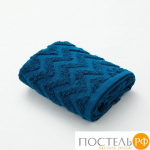 Полотенце махровое LoveLife "Zig-Zag" 70*130 см, цв. голубая ель,100% хл, 360 гр/м2 5032638