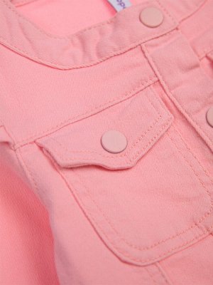 Куртка Состав: 98% хлопок, 2% эластан
Цвет: розовый
Год: 2021
*	Куртка из твила. Размер изделия на фото - 110, параметры модели: рост 110 см, обхват груди-талии-бедер (см.): 52-51-54
*	высокое содержа