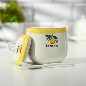 Сахарница с ложкой «Лимоны», 8?10 см 5094325