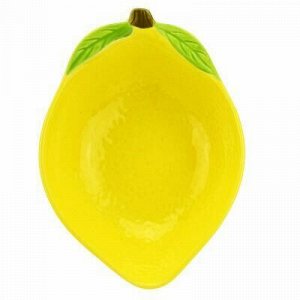 "Лимон" Салатник фарфоровый 650мл, 15х21,2х5,8см (Китай)