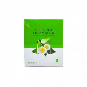 DEOPROCE GREEN TEA MASK 25g Тканевая маска с зелёным чаем 25г