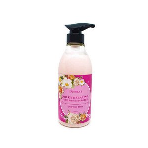 Deoproce milky relaxing body lotion cotton rose 500ml лосьон для тела хлопок и роза