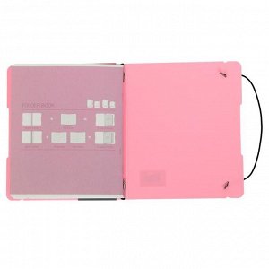 Тетрадь А5+, 48 листов в клетку ErichKrause "FolderBook Pastel", съемная пластиковая обложка, на резинках, блок офсет, белизна 100%, розовая