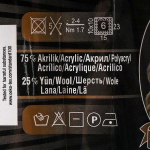 Пряжа для вязания спицами, крючком ALIZE, Superlana midi, 25% шерсть, 75% акрил, 170 м/100 г, (484)