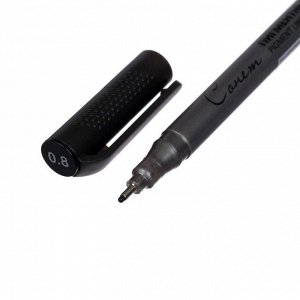 Ручка капиллярная для черчения ЗХК "Сонет" линер 0.8 мм, чёрный, 2341650