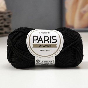 Пряжа "Paris" 100% хлопок 75м/50гр (15 чёрный)