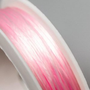 Спандекс без оплётки "Gamma" 1 мм, 18х0,9 м, резина, бело-розовый