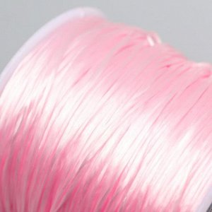 Спандекс без оплётки "Gamma" 1 мм, 100х0,5 м, резина, бело-розовый