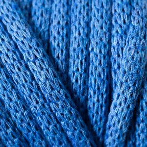 Пряжа "Macrame Cord"  60% хлопок, 40% вискоза/полиэстер 3 мм 85м/250гр (786 т.голубой)