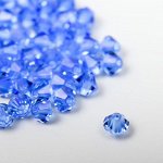 Бусины Preciosa &quot;Sapphire&quot; 3,6х4 мм, 50 шт