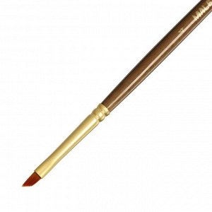 Кисть наклонная, имитация колонка, "Клод", № 4, b-4 мм, L-7-4 мм, средняя ручка, «Малевичъ», синтетика
