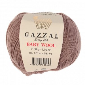 Пряжа "Baby Wool" 20% кашемир, 40% меринос. шерсть, 40% акрил 175м/50гр (835 кофейный)