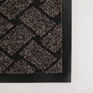 Коврик придверный влаговпитывающий «Крафт», 40?60 см, цвет коричневый