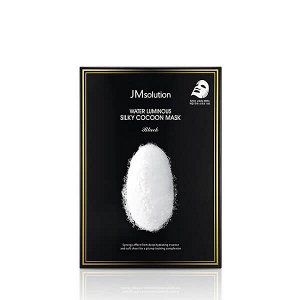 JMsolution Маска для упругости кожи с протеинами шелка WATER LUMINOUS SILKY COCOON MASK BLACK
