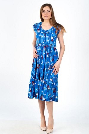 Платье женское из кулирки Шарлотта голубой