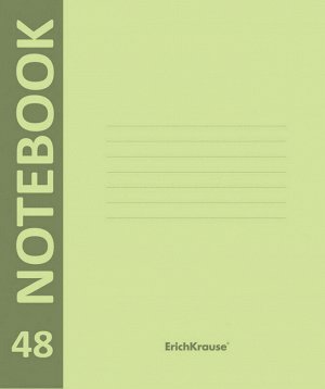 Тетрадь ученическая 48л КЛЕТКА с пластиковой обложкой на скобе Neon, зеленый, А5+40