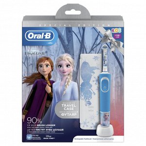 ORAL-B Электрическая зубная щетка ORAL_B  (3+ лет) D100.413.2KX Frozen тип 3710 Blue+Travel Case