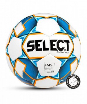 Мяч футбольный DIAMOND IMS,№5, бел/син/оранж