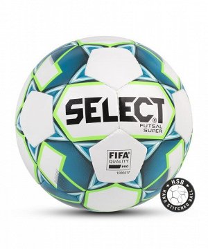 Мяч футзальный FUTSAL SUPER FIFA №4, бел/син/зел