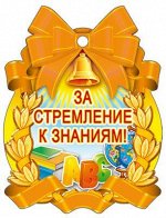 Картонная медаль &quot;За стремление к знаниям&quot;