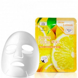 [3W CLINIC] Тканевая маска для лица ЛИМОН Fresh Lemon Mask Sheet