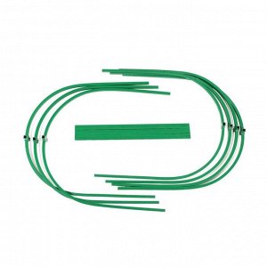 Каркас парника, 6 x 1 x 1 м, пластиковая профильная труба 22 x 22 мм, зелёный
