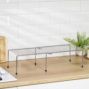 Полка раздвижная для шкафа, 36-62x22x15 см, хром
