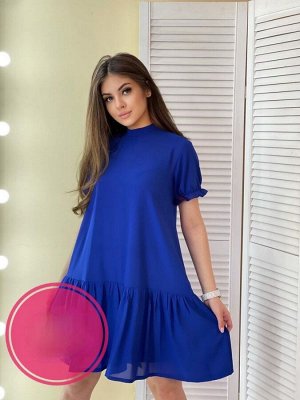 Платье Женское 7007 "Однотонное №3" Синее