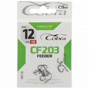Крючки Cobra FEEDER CF203, №12, 10 шт.