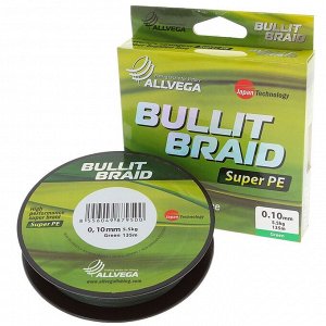 Леска плетёная Allvega Bullit Braid dark green 0,10, 135 м