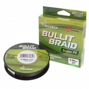 Леска плетёная Allvega Bullit Braid dark green 0,26, 92 м