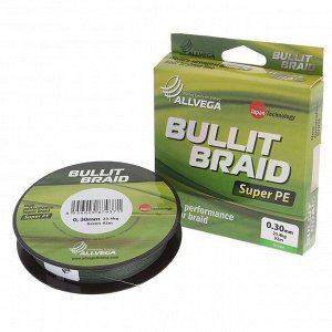 Леска плетёная Allvega Bullit Braid dark green 0,30, 92 м