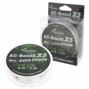 Леска Allvega All-round X5 0,16, 100 м