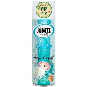 Освежитель воздуха для туалета "SHOSHU RIKI" (аэрозоль для туалета с антибактериальным эффектом «Воздушный букет») 330 мл / 24