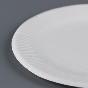 Тарелка "Белая" мелованная 19 см