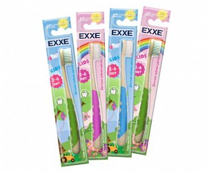 Детская зубная щетка EXXE Baby 2-6 лет (мягкая), 1 шт