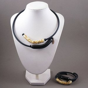 Choker black&gold