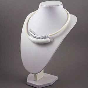 Choker white&silver